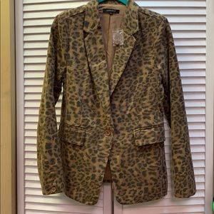 Olivaceous Leopard Print Blazer